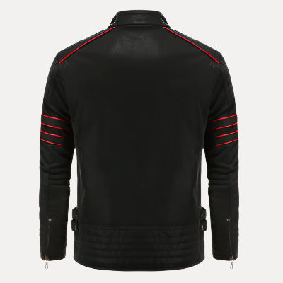 Men's Racer-Style Leather Jacket | Sleek & Edgy Design - Armoire Melbourne