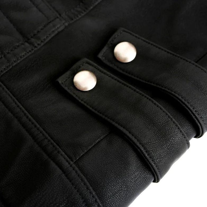 Men's Racer-Style Leather Jacket | Sleek & Edgy Design - Armoire Melbourne