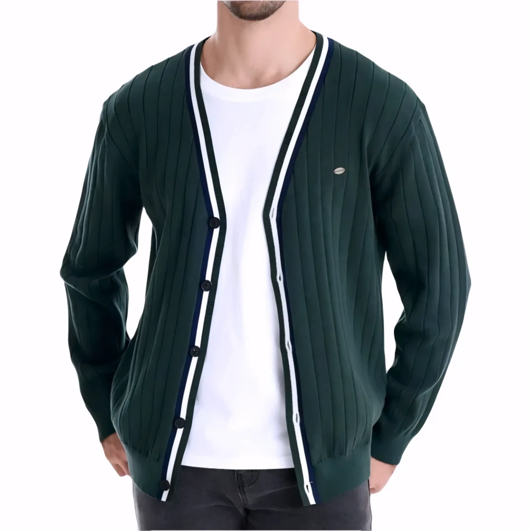 Men's Ribbed Cardigan Sweater - Armoire Melbourne