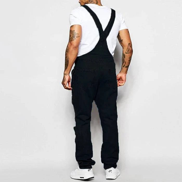 Men's Ripped Denim Overalls - Armoire Melbourne