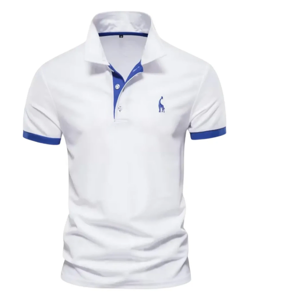Men’s Short Sleeve Polo with Embroidered Logo - Armoire Melbourne