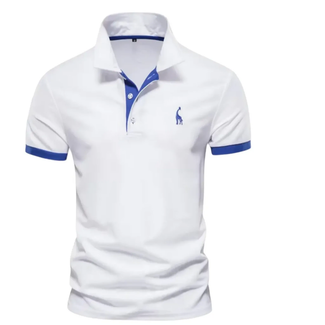 Men’s Short Sleeve Polo with Embroidered Logo - Armoire Melbourne
