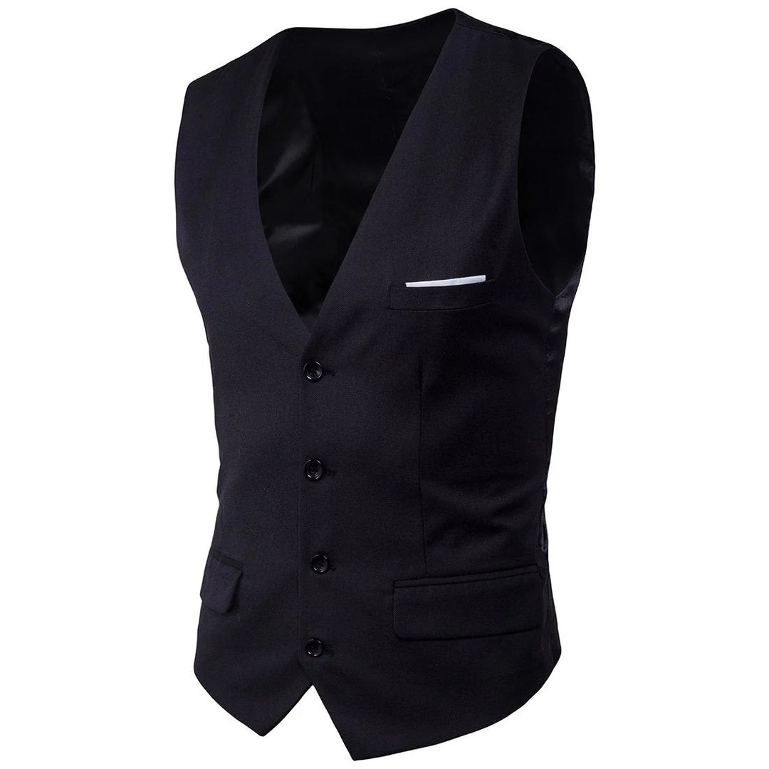 Men's Slim-Fit Formal Vest | V-Neck Design | Lightweight and Versatile - Armoire Melbourne