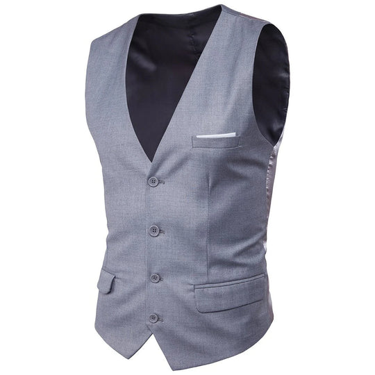 Men's Slim-Fit Formal Vest | V-Neck Design | Lightweight and Versatile - Armoire Melbourne