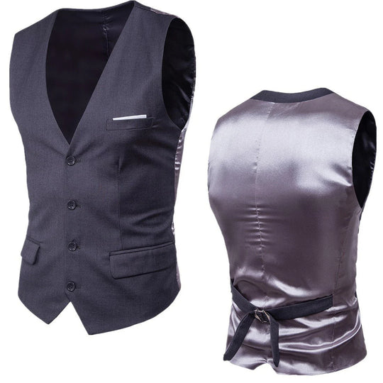 Men's Slim-Fit Formal Vest | V-Neck Design | Lightweight and Versatile - Armoire Melbourne