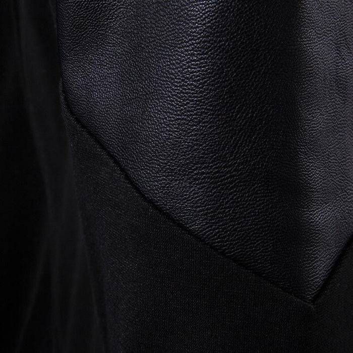Men's Slim Mid-Collar Leather Jacket - Armoire Melbourne