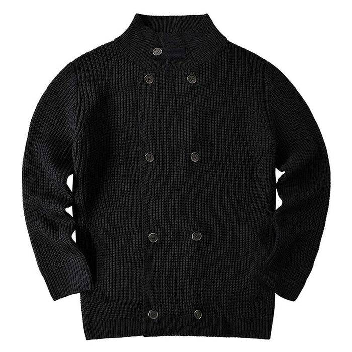 Men's Solid Color Button Knit Jacket - Armoire Melbourne