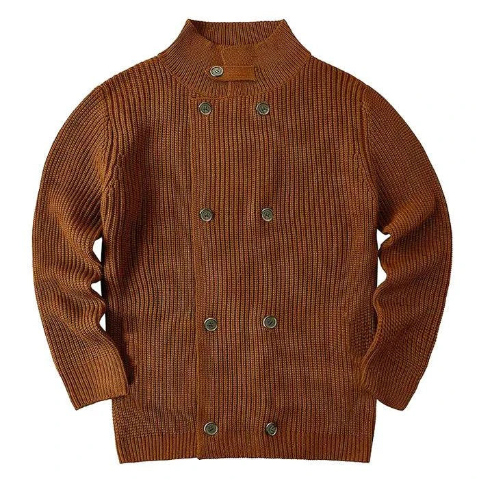 Men's Solid Color Button Knit Jacket - Armoire Melbourne