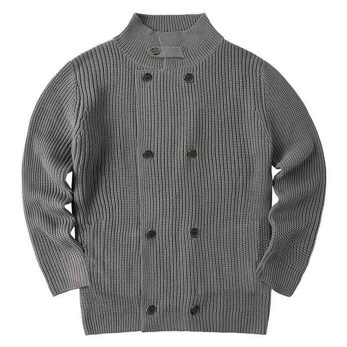 Men's Solid Color Button Knit Jacket - Armoire Melbourne