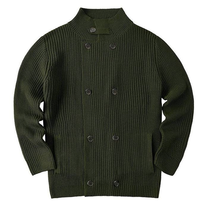 Men's Solid Color Button Knit Jacket - Armoire Melbourne