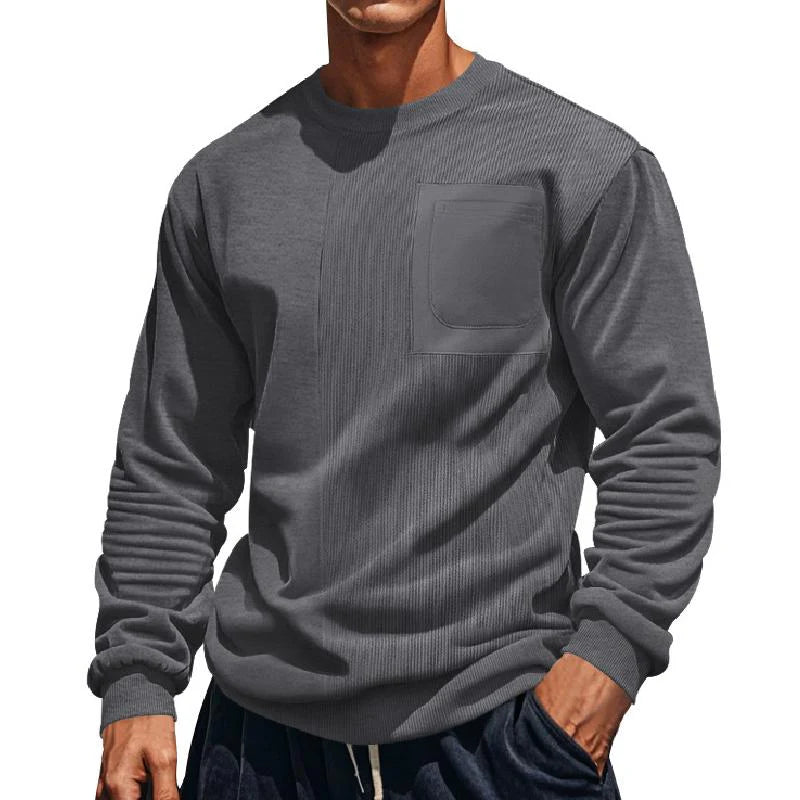 Men's Textured Long-Sleeve Sweatshirt - Armoire Melbourne