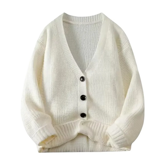 Men's V-Neck Cozy Knit Cardigan - Armoire Melbourne