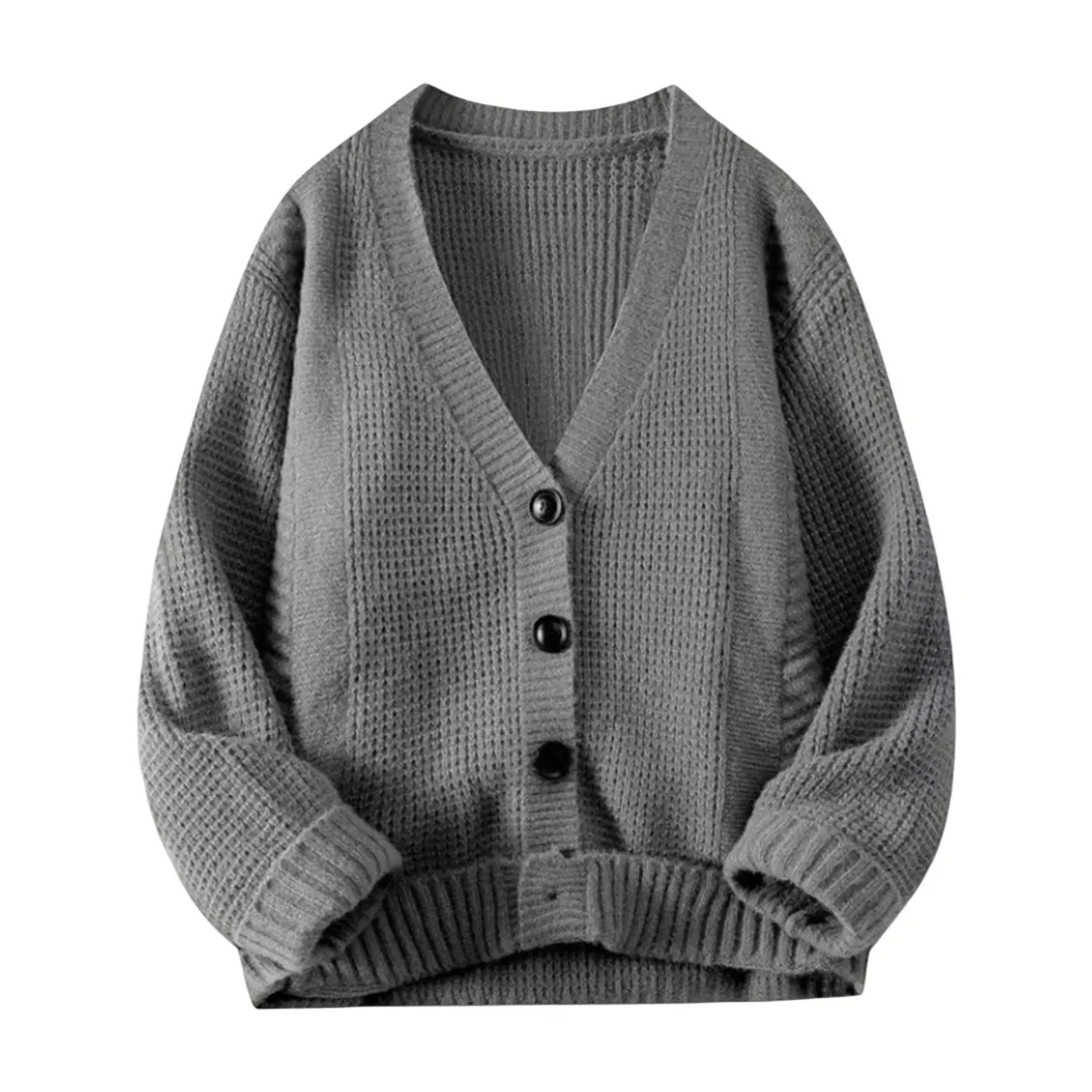 Men's V-Neck Cozy Knit Cardigan - Armoire Melbourne
