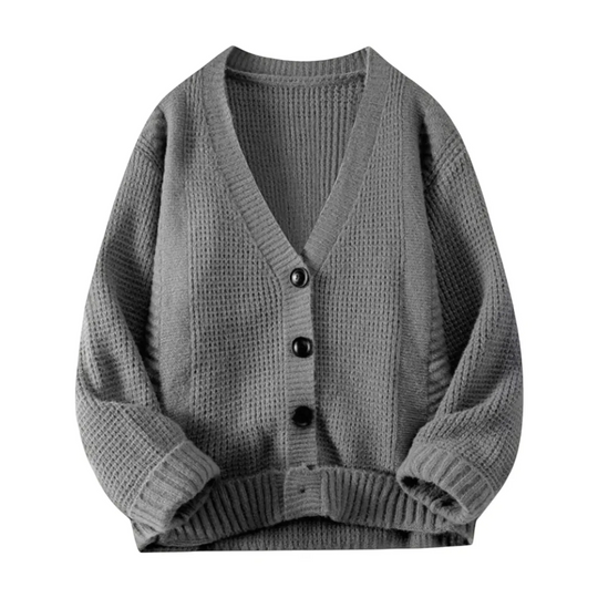 Men's V-Neck Cozy Knit Cardigan - Armoire Melbourne
