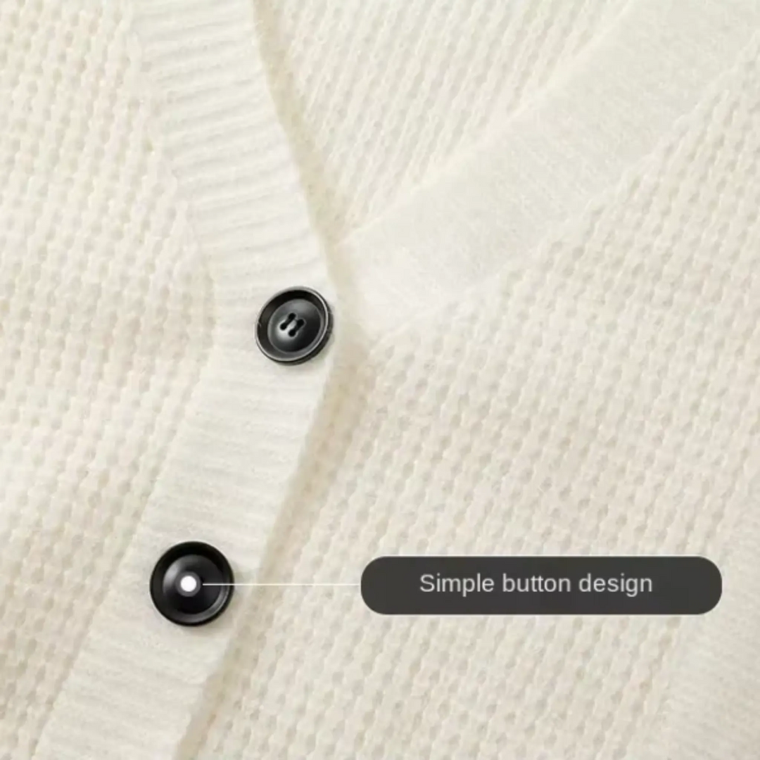 Men's V-Neck Cozy Knit Cardigan - Armoire Melbourne