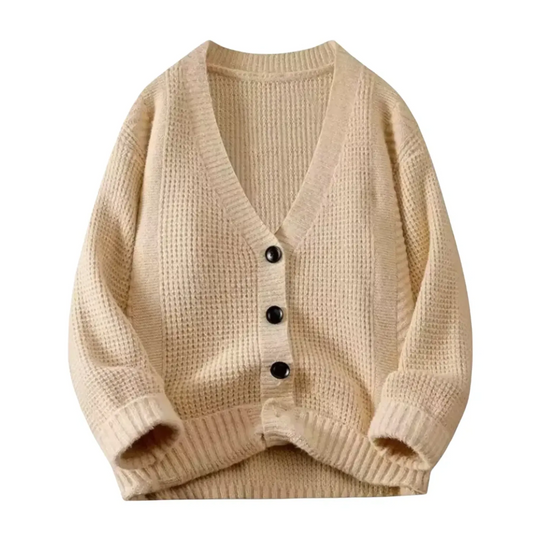 Men's V-Neck Cozy Knit Cardigan - Armoire Melbourne