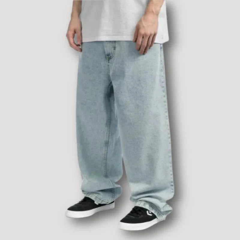 Men's Vintage Washed Baggy Jeans - Armoire Melbourne