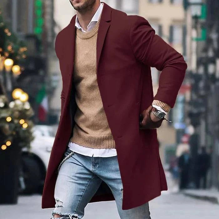 Mid-Length Winter Coat with Insulated Lining - Armoire Melbourne