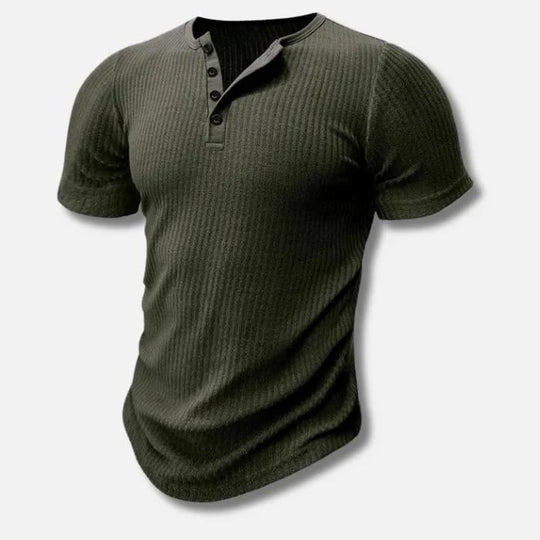 Muscle Fit Henley T-shirt For Men - Armoire Melbourne