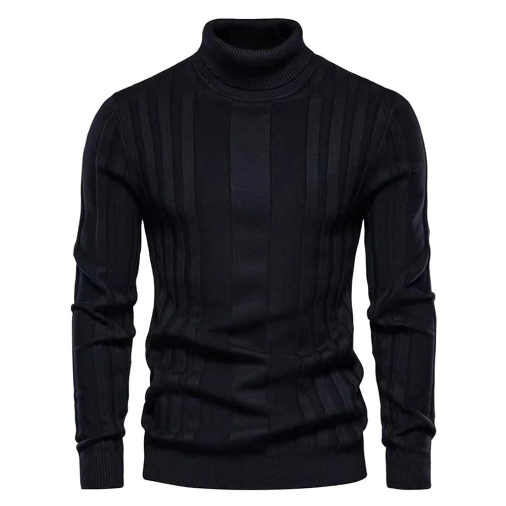 Modern Striped Turtleneck for Men