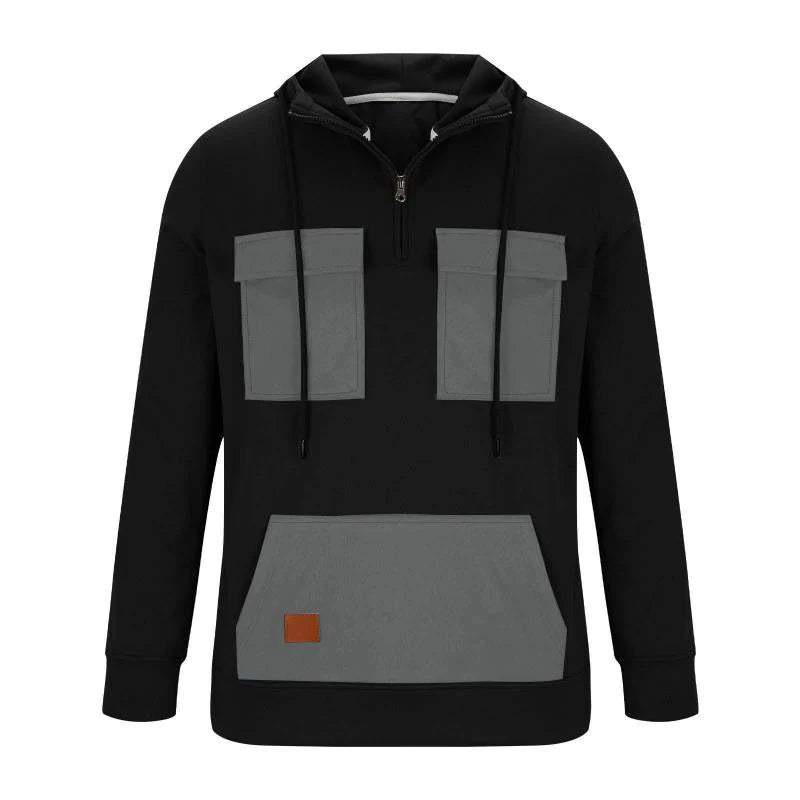 Men's Multi-Pocket Contrast Hoodie - Armoire Melbourne