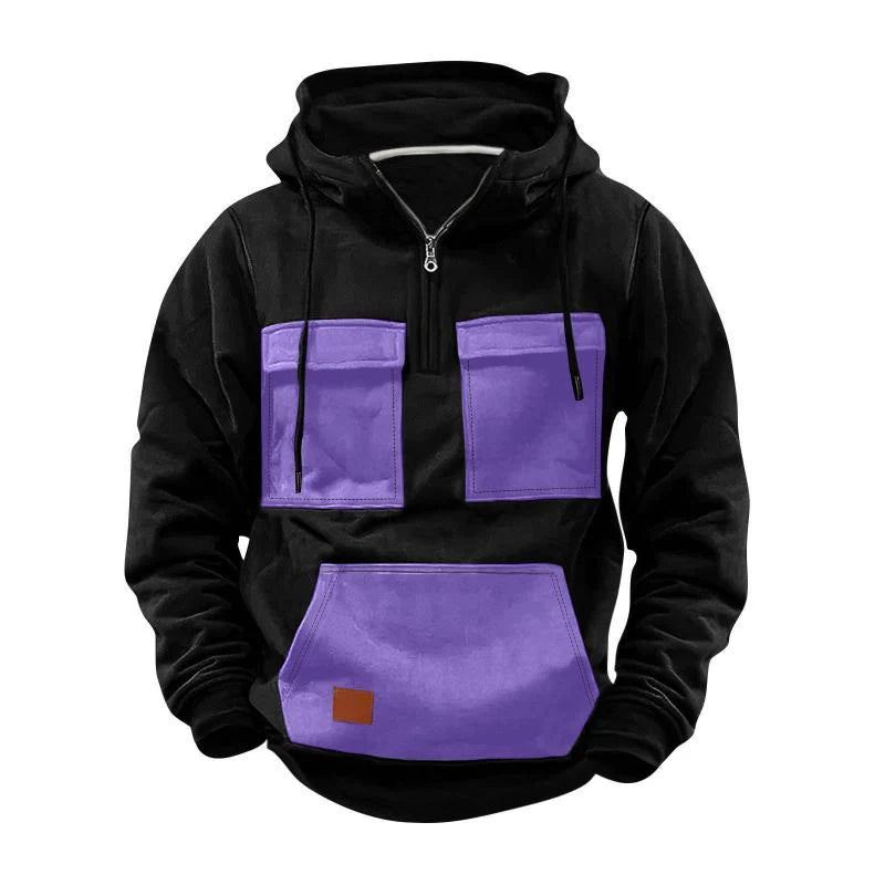 Men's Multi-Pocket Contrast Hoodie - Armoire Melbourne