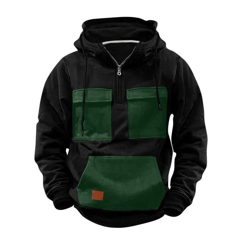 Men's Multi-Pocket Contrast Hoodie - Armoire Melbourne