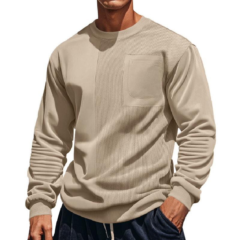 Men's Textured Long-Sleeve Sweatshirt - Armoire Melbourne