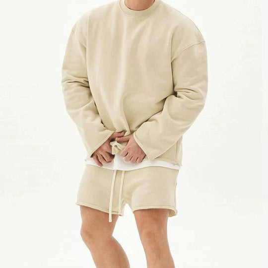 Men's Loose Sweatshirt and Shorts Set