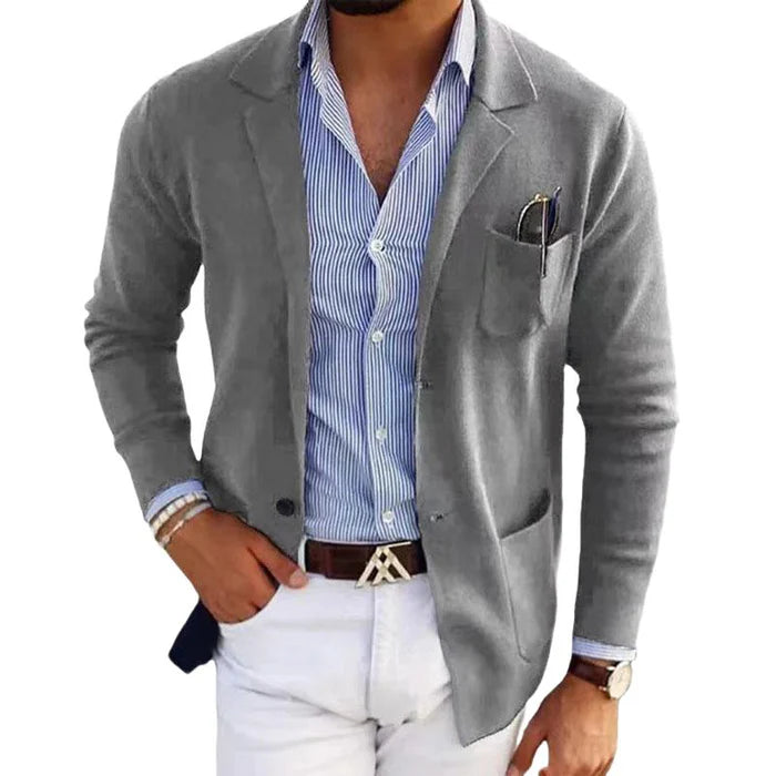 Men's Slim-Fit Knitted Blazer