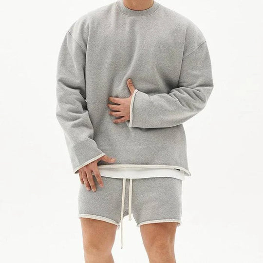Men's Loose Sweatshirt and Shorts Set
