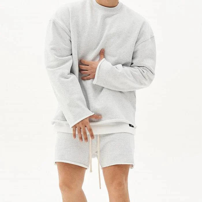 Men's Loose Sweatshirt and Shorts Set