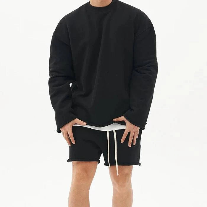 Men's Loose Sweatshirt and Shorts Set