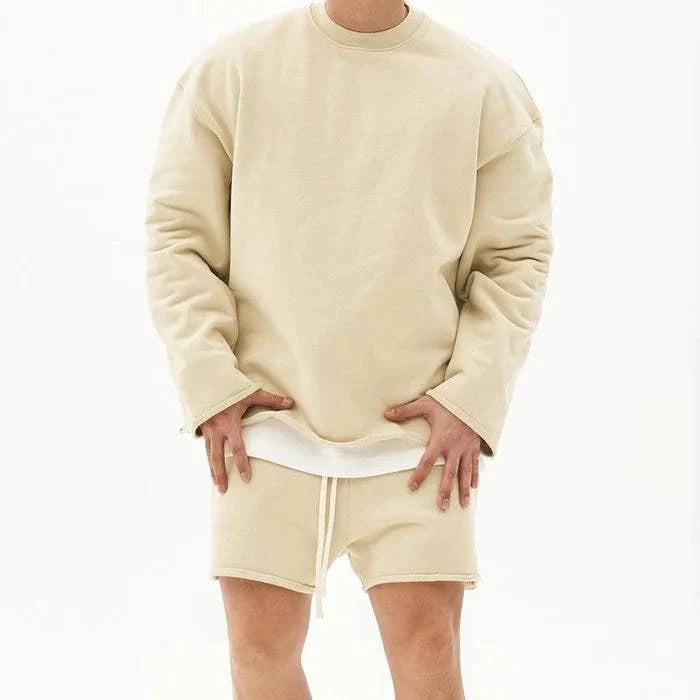 Men's Loose Sweatshirt and Shorts Set