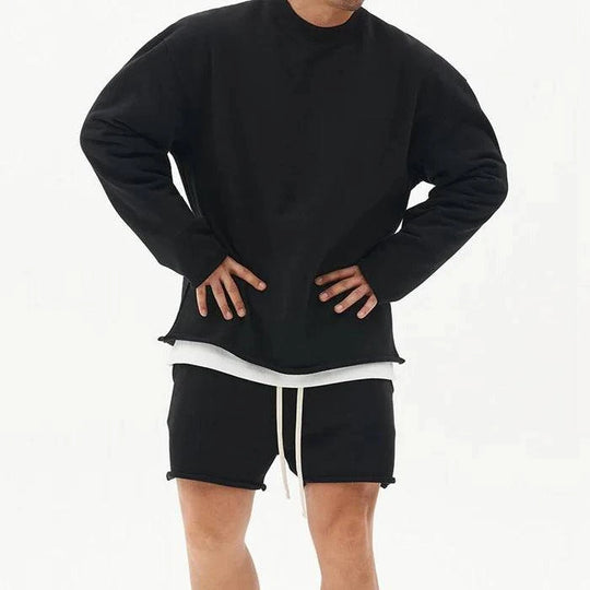 Men's Loose Sweatshirt and Shorts Set