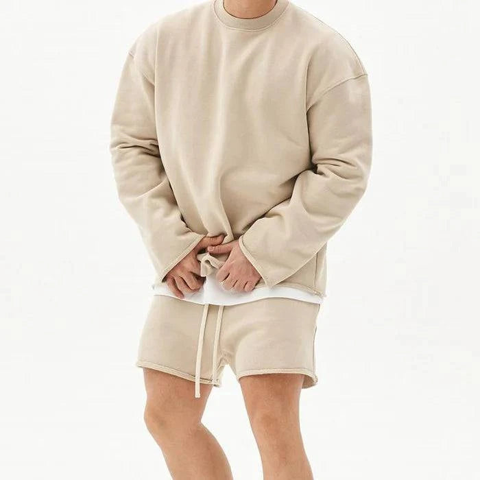 Men's Loose Sweatshirt and Shorts Set