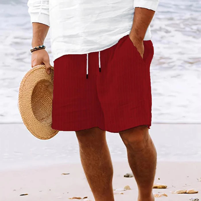 Men's Striped Beach Drawstring Shorts