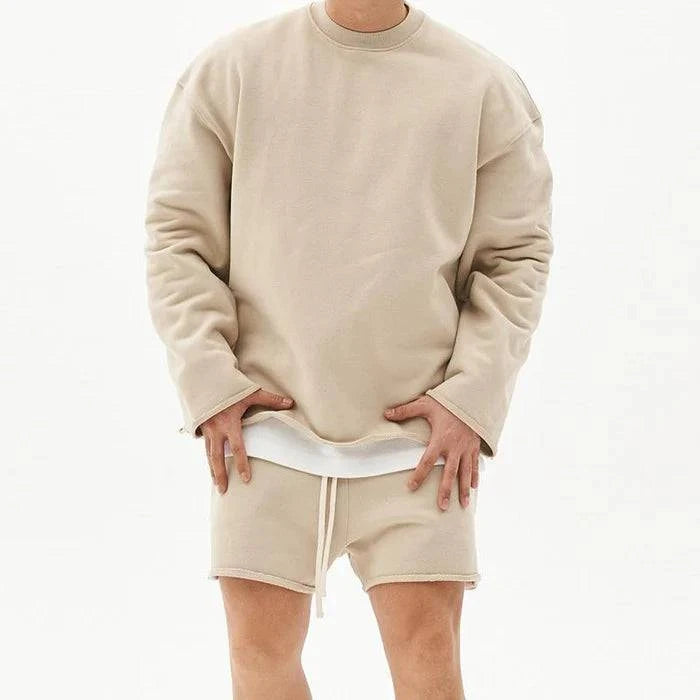 Men's Loose Sweatshirt and Shorts Set