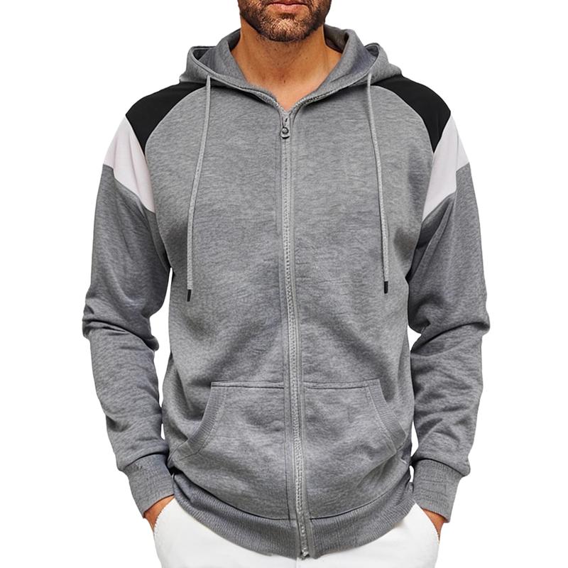 Men's Color-Block Zip-Up Hoodie - Armoire Melbourne