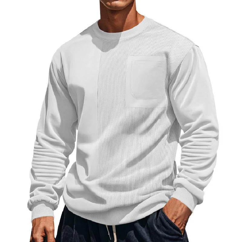 Men's Textured Long-Sleeve Sweatshirt - Armoire Melbourne