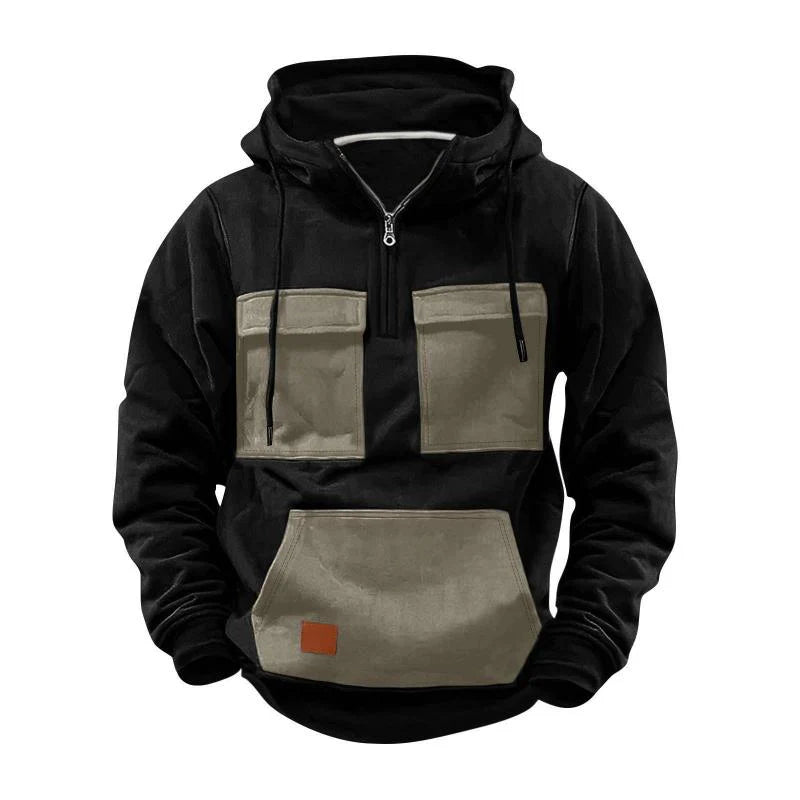 Men's Multi-Pocket Contrast Hoodie - Armoire Melbourne