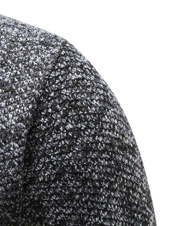 Quarter-Zip Turtleneck Sweater with High Collar - Armoire Melbourne