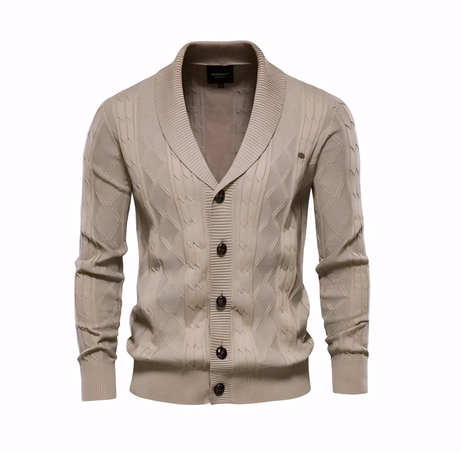 Quilted Knit Cardigan Button Front - Armoire Melbourne
