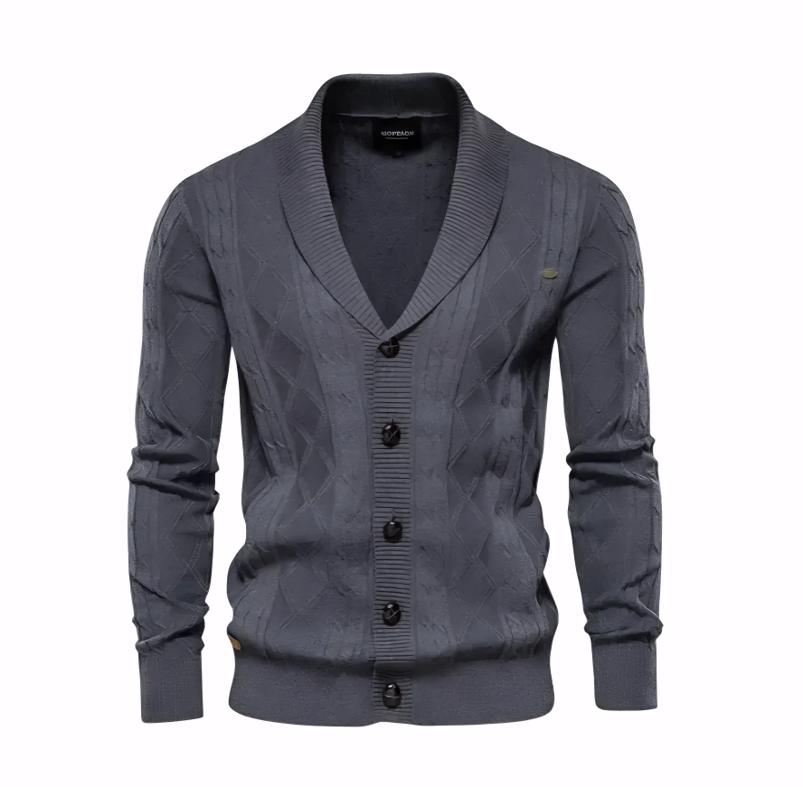 Quilted Knit Cardigan Button Front - Armoire Melbourne