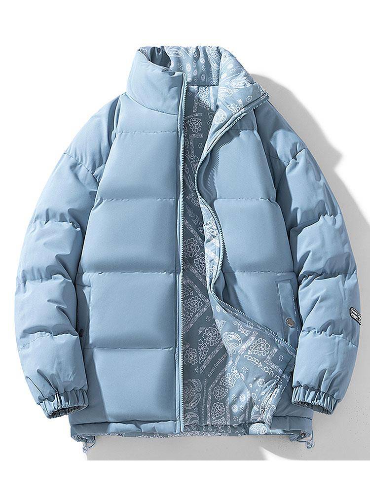 Reversible Puffer Jacket with Quilted Texture - Armoire Melbourne