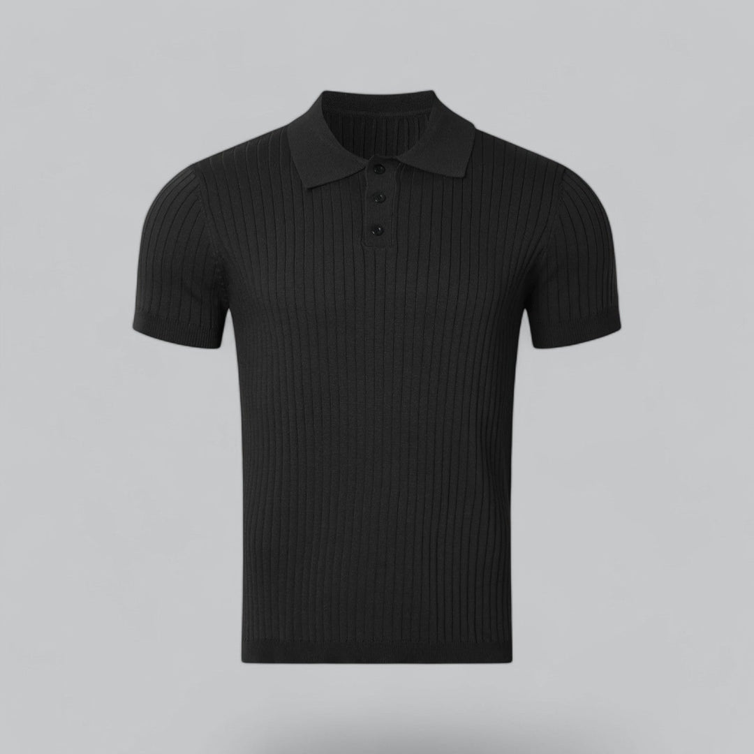 Ribbed Short Sleeve Polo for Men - Armoire Melbourne