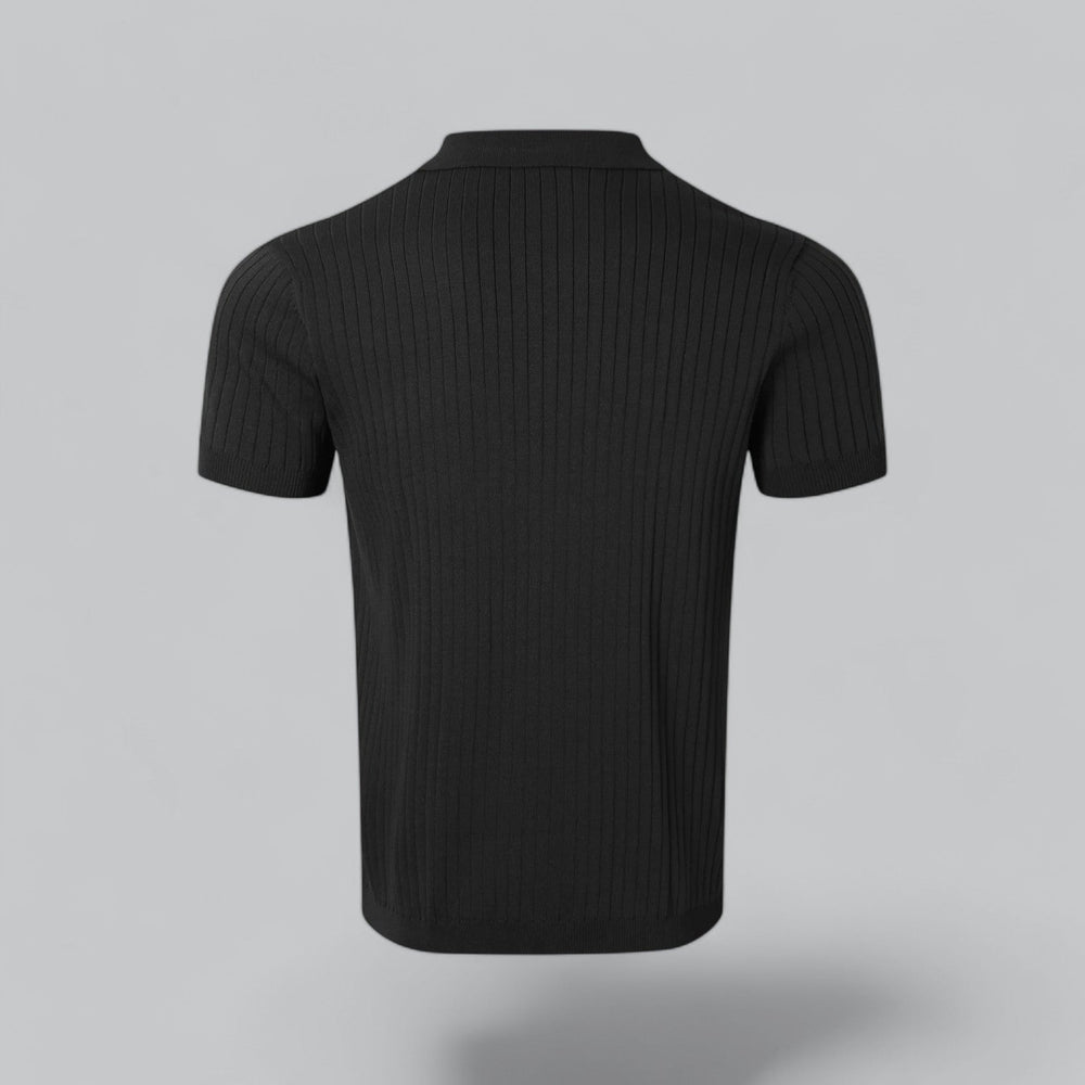 Ribbed Short Sleeve Polo for Men - Armoire Melbourne