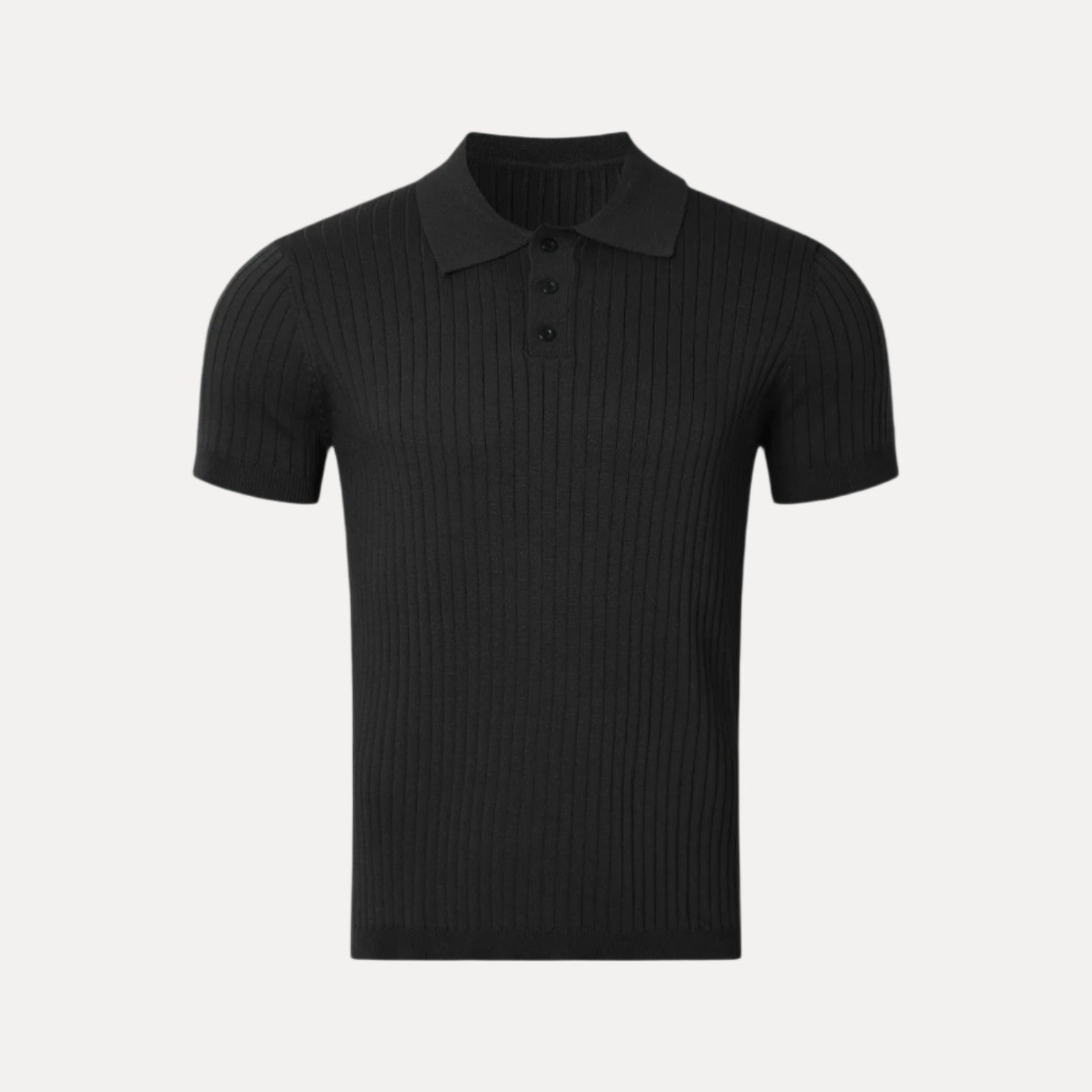 Ribbed Short Sleeve Polo for Men - Armoire Melbourne