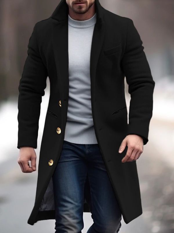 Essential Buttoned Trenchcoat for Men