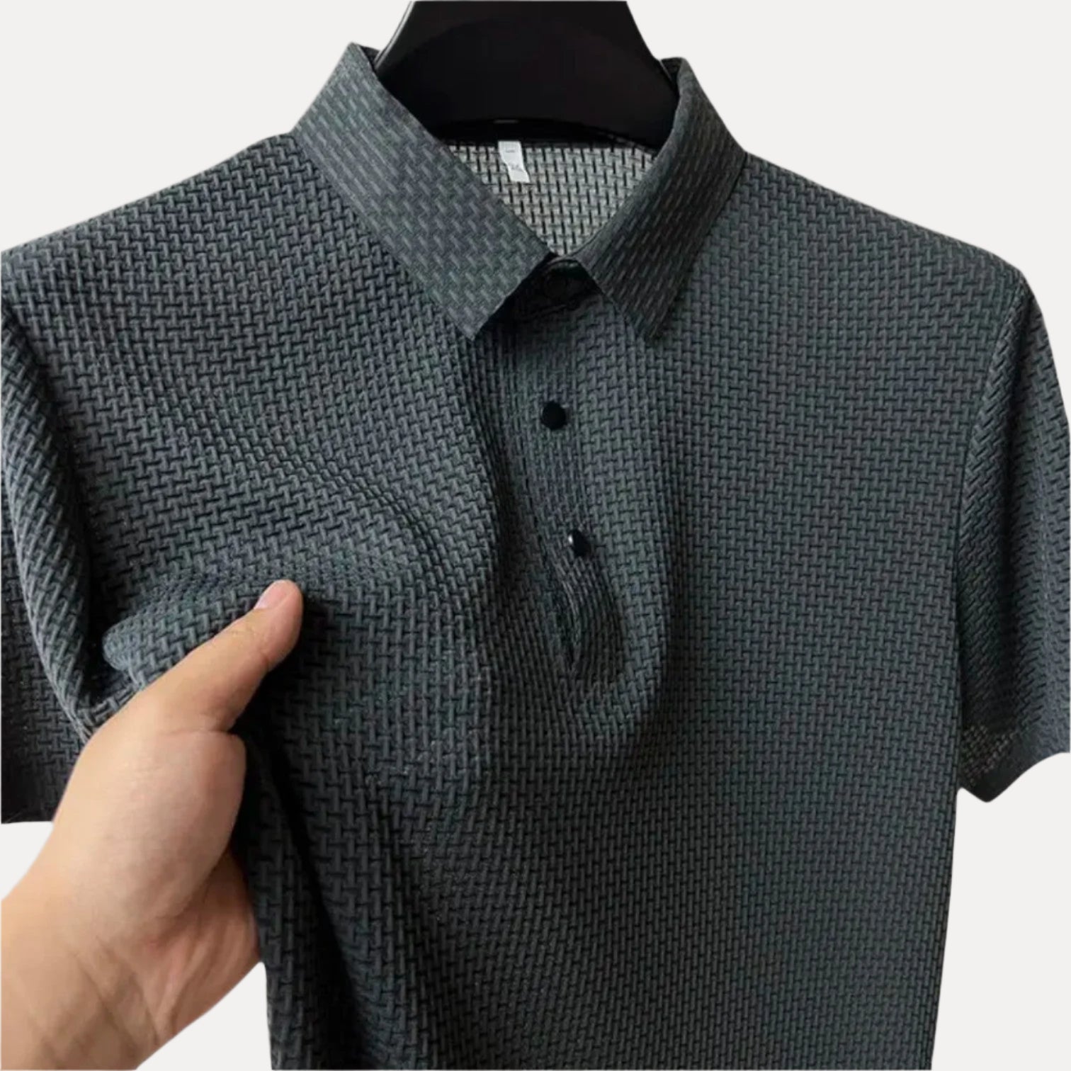 Textured Short Sleeve Polo Shirt for Men - Armoire Melbourne